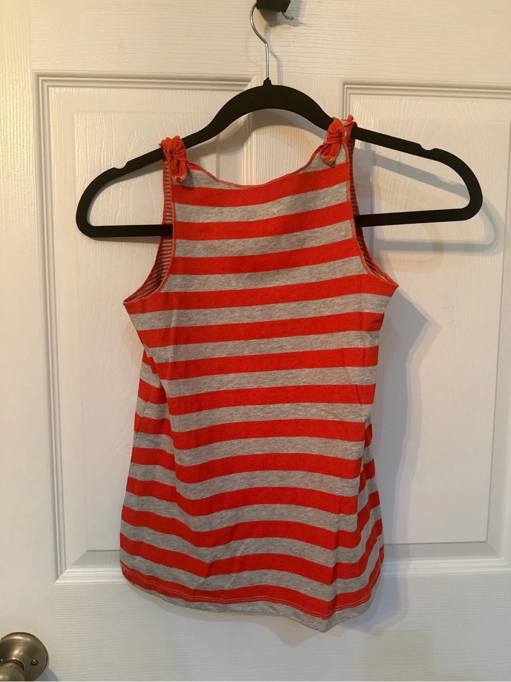 Carters Red and Gray Striped Sleeveless Tank Top